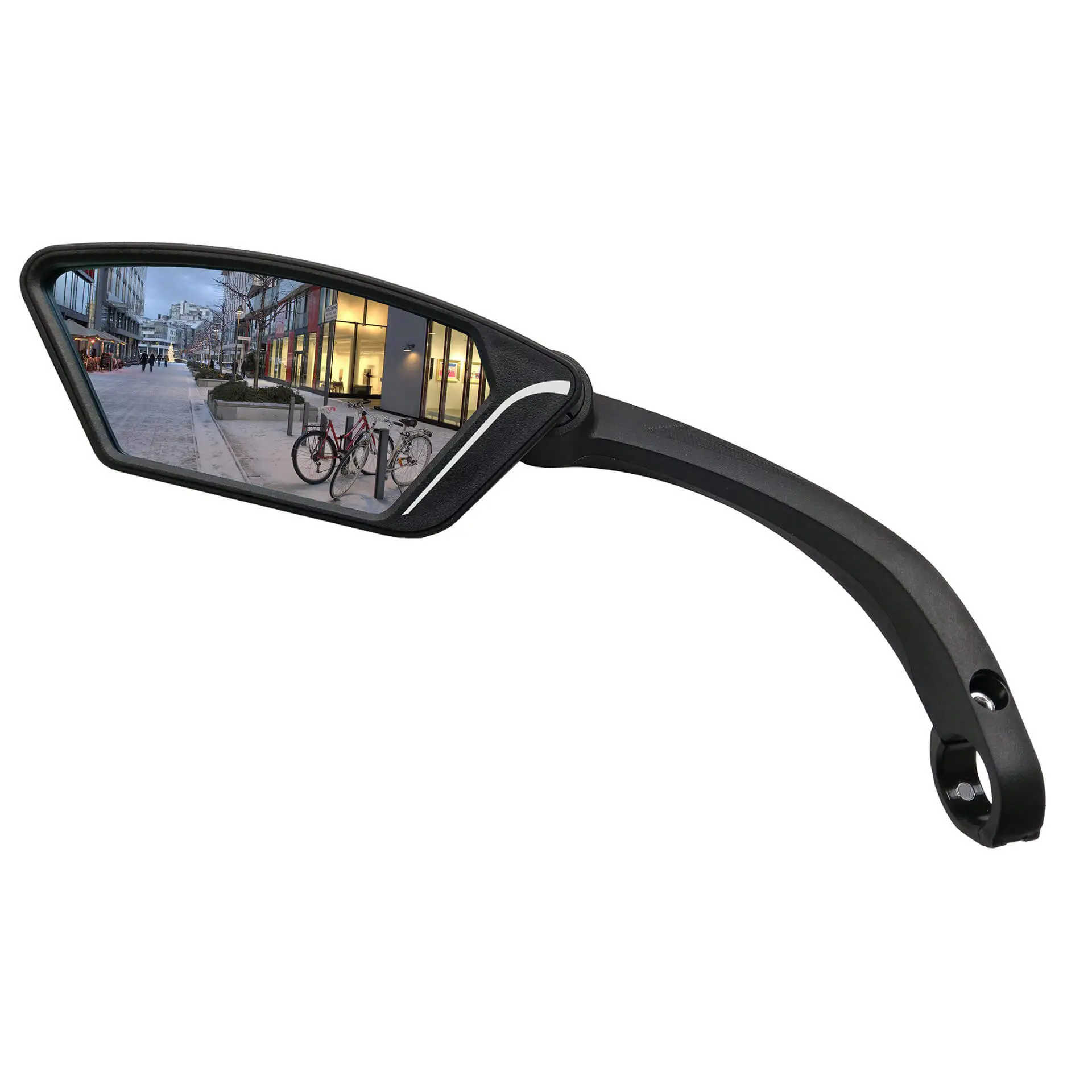 Premium fietsspiegel met compact ontwerp.