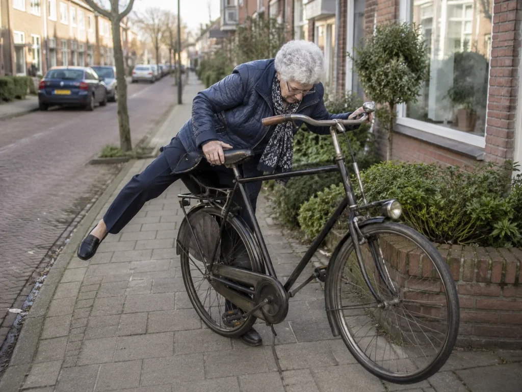 Vergelijking zwaartepunt en instaphoogte stabiele e-bike voor ouderen.